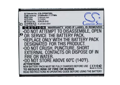 Coolpad CPLD-351 helyettesítő mobiltelefon akkumulátor (Li-ion, 3.7V, 2100mAh / 7.77Wh) - Utángyártott