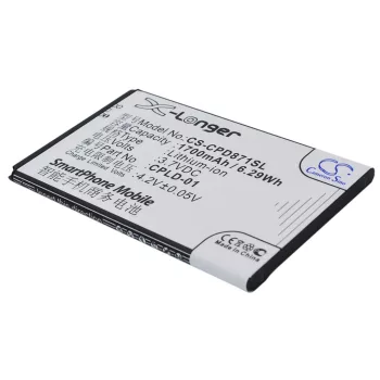   Coolpad CPLD-01 helyettesítő mobiltelefon akkumulátor (Li-ion, 3.7V, 1700mAh / 6.29Wh) - Utángyártott