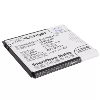   Coolpad CPLD-113 helyettesítő mobiltelefon akkumulátor (Li-ion, 3.7V, 1500mAh / 5.55Wh) - Utángyártott