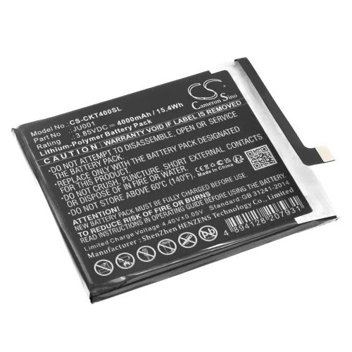 Cricket JU001 helyettesítő mobiltelefon akkumulátor (Li-Polymer, 3.85V, 4000mAh / 15.4Wh) - Utángyártott