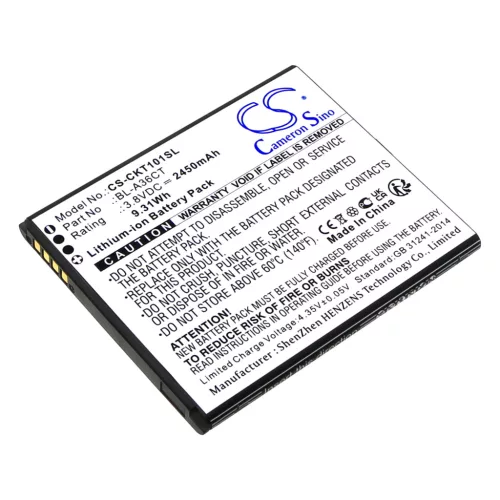 Cricket BL-A36CT helyettesítő mobiltelefon akkumulátor (Li-ion, 3.8V, 2450mAh / 9.31Wh) - Utángyártott