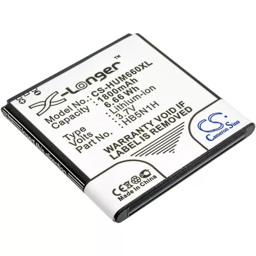 Huawei HB5N1H helyettesítő mobiltelefon akkumulátor (Li-ion, 3.7V, 1800mAh / 6.66Wh) - Utángyártott