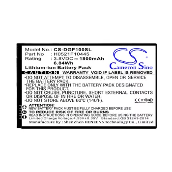   Doogee H0521F10445 helyettesítő mobiltelefon akkumulátor (Li-ion, 3.8V, 1800mAh / 6.84Wh) - Utángyártott