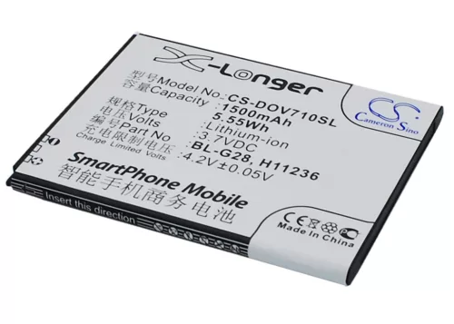 Haier H11236 helyettesítő mobiltelefon akkumulátor (Li-ion, 3.7V, 1500mAh / 5.55Wh) - Utángyártott