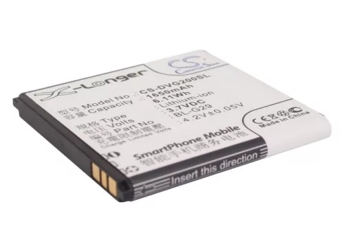 DOOV BL-G29 helyettesítő mobiltelefon akkumulátor (Li-ion, 3.7V, 1650mAh / 6.11Wh) - Utángyártott