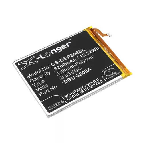 Doro DBU-3200A helyettesítő mobiltelefon akkumulátor (Li-Polymer, 3.85V, 3200mAh / 12.32Wh) - Utángyártott