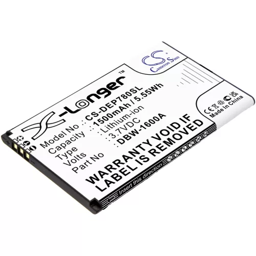 Doro DBW-1600B helyettesítő mobiltelefon akkumulátor (Li-ion, 3.7V, 1500mAh / 5.55Wh) - Utángyártott