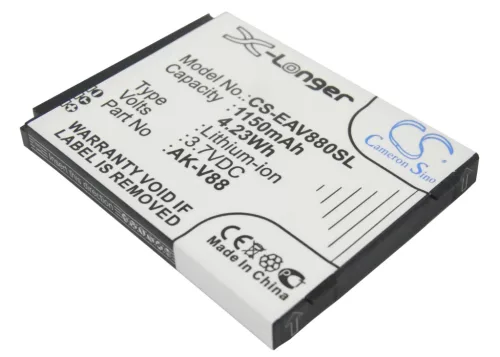 Emporia AK-V88(V1.0) helyettesítő mobiltelefon akkumulátor (Li-ion, 3.7V, 1150mAh / 4.26Wh) - Utángyártott
