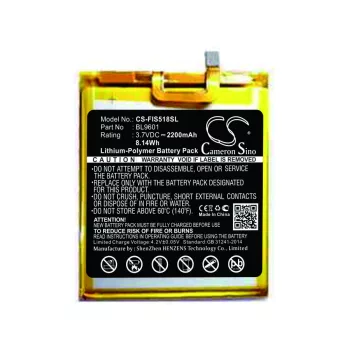   Fly BL9601 helyettesítő mobiltelefon akkumulátor (Li-Polymer, 3.7V, 2200mAh / 8.14Wh) - Utángyártott