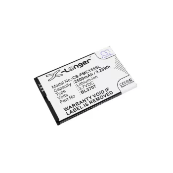   Fly BL3707 helyettesítő mobiltelefon akkumulátor (Li-ion, 3.7V, 2500mAh / 9.25Wh) - Utángyártott