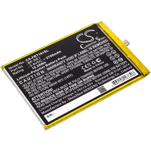 FREETEL BP-RE1 helyettesítő mobiltelefon akkumulátor (Li-Polymer, 3.8V, 2700mAh / 10.26Wh) - Utángyártott