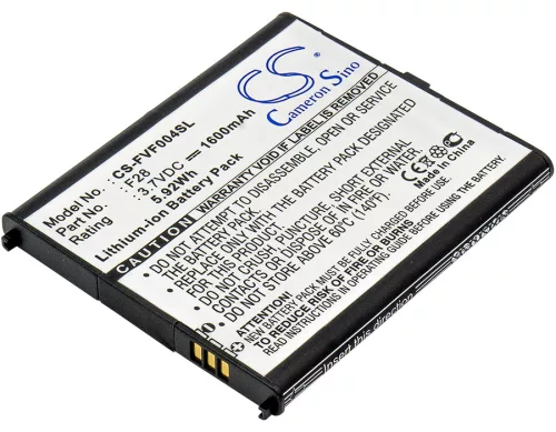 Fujitsu F28 helyettesítő mobiltelefon akkumulátor (Li-ion, 3.7V, 1600mAh / 5.92Wh) - Utángyártott