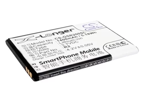 GSmart R2 helyettesítő mobiltelefon akkumulátor (Li-ion, 3.7V, 1400mAh / 5.18Wh) - Utángyártott
