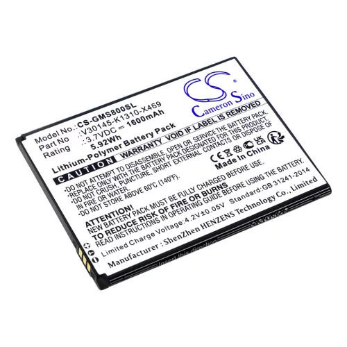Gigaset V30145-K1310-X469 helyettesítő mobiltelefon akkumulátor (Li-Polymer, 3.7V, 1600mAh / 5.92Wh) - Utángyártott