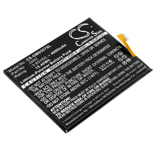 Gigaset GI02 helyettesítő mobiltelefon akkumulátor (Li-Polymer, 3.85V, 4000mAh / 15.40Wh) - Utángyártott