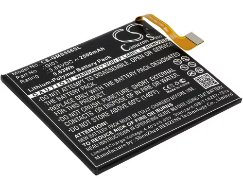 Gigaset GI01 helyettesítő mobiltelefon akkumulátor (Li-Polymer, 3.85V, 2500mAh / 9.63Wh) - Utángyártott