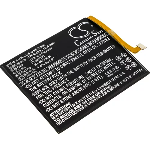 GIONEE BL-N2700B helyettesítő mobiltelefon akkumulátor (Li-Polymer, 3.85V, 2700mAh / 10.40Wh) - Utángyártott