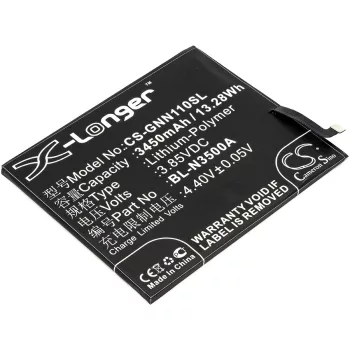   GIONEE BL-N3500A helyettesítő mobiltelefon akkumulátor (Li-Polymer, 3.85V, 3450mAh / 13.28Wh) - Utángyártott