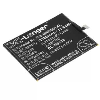   GIONEE BL-N3130 helyettesítő mobiltelefon akkumulátor (Li-Polymer, 3.85V, 3100mAh / 11.94Wh) - Utángyártott