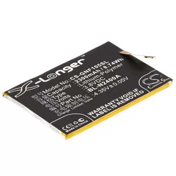   GIONEE BL-N2400A helyettesítő mobiltelefon akkumulátor (Li-Polymer, 3.8V, 2300mAh / 8.74Wh) - Utángyártott