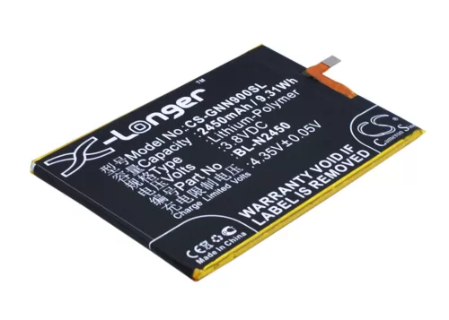 GIONEE BL-N2450 helyettesítő mobiltelefon akkumulátor (Li-Polymer, 3.8V, 2450mAh / 9.31Wh) - Utángyártott