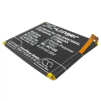   GIONEE BL-N2100 helyettesítő mobiltelefon akkumulátor (Li-Polymer, 3.7V, 2100mAh / 7.77Wh) - Utángyártott