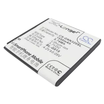   GIONEE BL-G015 helyettesítő mobiltelefon akkumulátor (Li-ion, 3.7V, 1550mAh / 5.74Wh) - Utángyártott