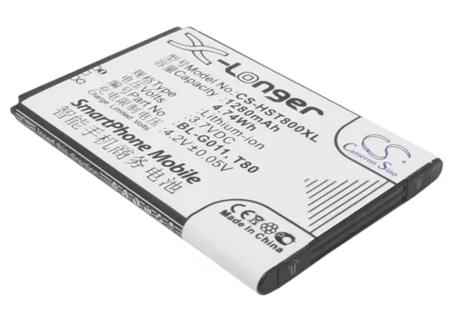 GIONEE BL-G011 helyettesítő mobiltelefon akkumulátor (Li-ion, 3.7V, 1280mAh / 4.74Wh) - Utángyártott