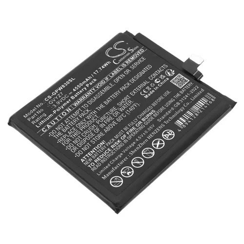 Google GVYZ7 helyettesítő mobiltelefon akkumulátor (Li-Polymer, 3.9V, 4550mAh / 17.74Wh) - Utángyártott