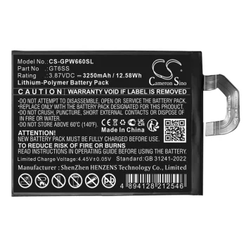   Google GT6SS helyettesítő mobiltelefon akkumulátor (Li-Polymer, 3.87V, 3250mAh / 12.58Wh) - Utángyártott