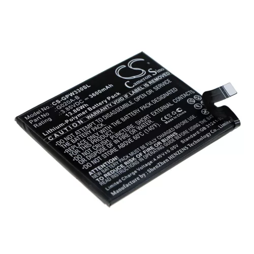 Google G020A-B helyettesítő mobiltelefon akkumulátor (Li-Polymer, 3.85V, 3600mAh / 13.86Wh) - Utángyártott