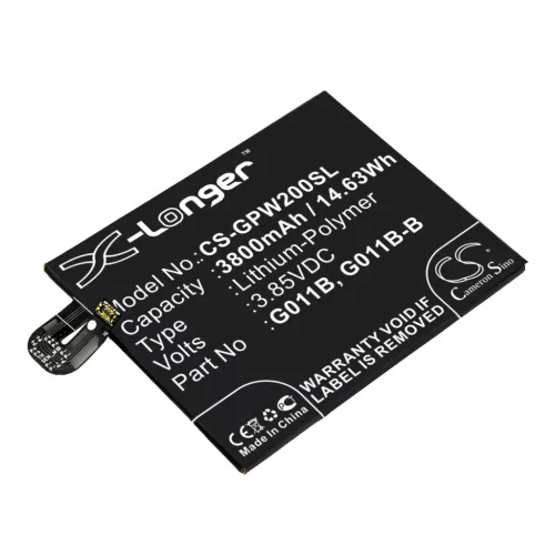 Google G011B-B helyettesítő mobiltelefon akkumulátor (Li-Polymer, 3.85V, 3800mAh / 14.63Wh) - Utángyártott