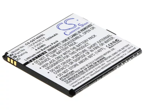 Gsmart 1ICP4/56/74 helyettesítő mobiltelefon akkumulátor (Li-ion, 3.7V, 1250mAh / 4.63Wh) - Utángyártott