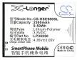 Hisense LP38250 helyettesítő mobiltelefon akkumulátor (Li-Polymer, 3.8V, 2500mAh / 9.50Wh) - Utángyártott