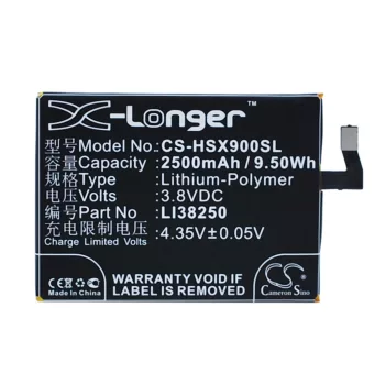  Hisense LI38250 helyettesítő mobiltelefon akkumulátor (Li-Polymer, 3.8V, 2500mAh / 9.50Wh) - Utángyártott