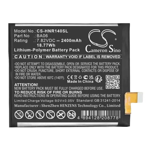 Honor BA06 helyettesítő mobiltelefon akkumulátor (Li-Polymer, 7.82V, 2400mAh / 18.77Wh) - Utángyártott