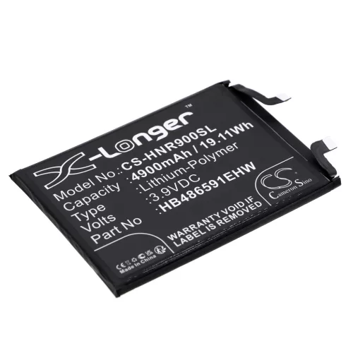 Honor HB486591EHW helyettesítő mobiltelefon akkumulátor (Li-Polymer, 3.9V, 4900mAh / 19.11Wh) - Utángyártott