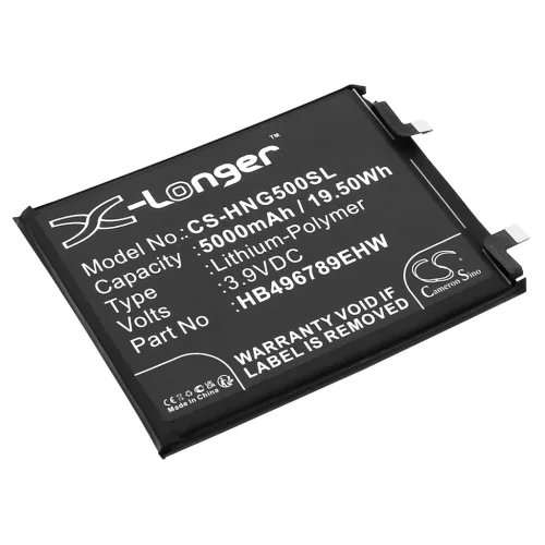Honor HB496789EHW helyettesítő mobiltelefon akkumulátor (Li-Polymer, 3.9V, 5000mAh / 19.50Wh) - Utángyártott