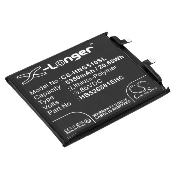  Honor HB526881EHC helyettesítő mobiltelefon akkumulátor (Li-Polymer, 3.86V, 5350mAh / 20.65Wh) - Utángyártott