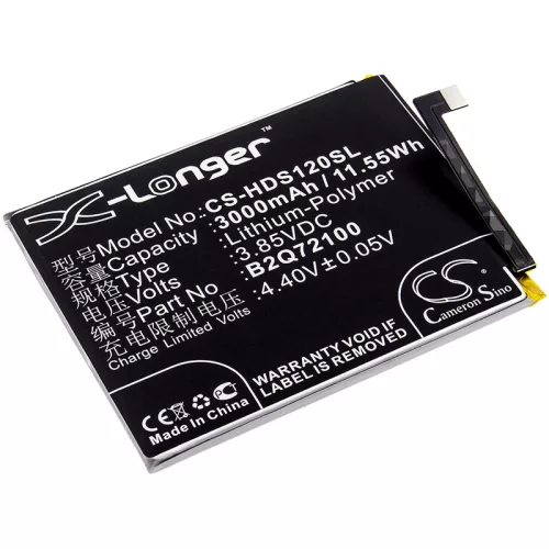 HTC B2Q72100 helyettesítő mobiltelefon akkumulátor (Li-Polymer, 3.85V, 3000mAh / 11.55Wh) - Utángyártott