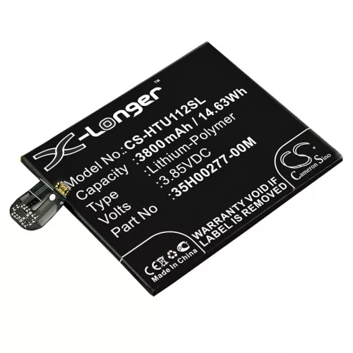 HTC 35H00277-00M helyettesítő mobiltelefon akkumulátor (Li-Polymer, 3.85V, 3800mAh / 14.63Wh) - Utángyártott