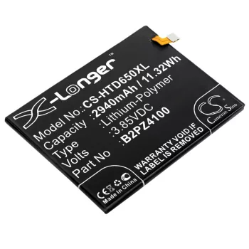   HTC B2PZ4100 helyettesítő mobiltelefon akkumulátor (Li-Polymer, 3.85V, 2940mAh / 11.32Wh) - Utángyártott