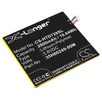   HTC 35H00249-02M helyettesítő mobiltelefon akkumulátor (Li-Polymer, 3.8V, 2800mAh / 10.64Wh) - Utángyártott