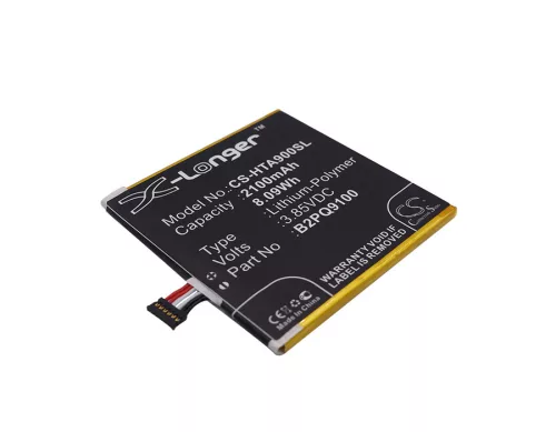 HTC B2PQ9100 helyettesítő mobiltelefon akkumulátor (Li-Polymer, 3.85V, 2100mAh / 8.09Wh) - Utángyártott