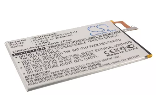 HTC BTR6435B helyettesítő mobiltelefon akkumulátor (Li-Polymer, 3.8V, 2020mAh / 7.68Wh) - Utángyártott
