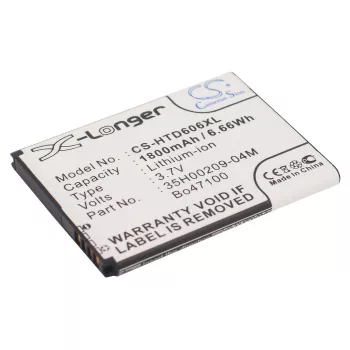   HTC BO47100 helyettesítő mobiltelefon akkumulátor (Li-ion, 3.8V, 1800mAh / 6.84Wh) - Utángyártott