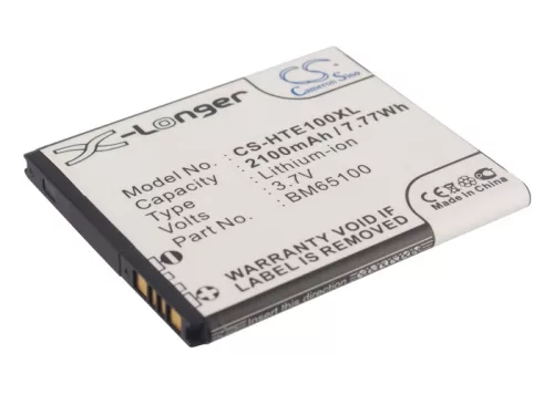 HTC BM65100 helyettesítő mobiltelefon akkumulátor (Li-ion, 3.7V, 2100mAh / 7.77Wh) - Utángyártott