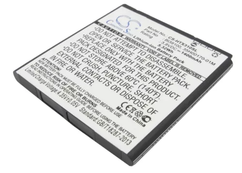 HTC BI39100 helyettesítő mobiltelefon akkumulátor (Li-ion, 3.8V, 1400mAh / 5.32Wh) - Utángyártott