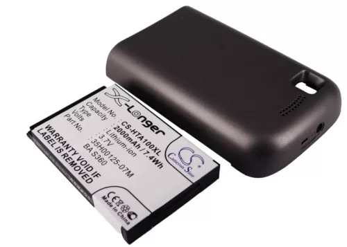 HTC BA S360, TOPA160 helyettesítő mobiltelefon akkumulátor (Li-ion, 3.7V, 2000mAh / 7.4Wh) - Utángyártott