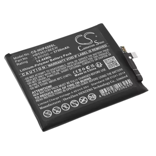 Huawei HB536378EEW helyettesítő mobiltelefon akkumulátor (Li-Polymer, 3.85V, 3750mAh / 14.44Wh) - Utángyártott